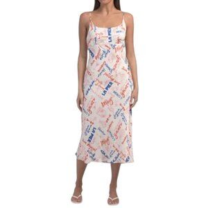 ASTR White Multi Joan Midi Dress